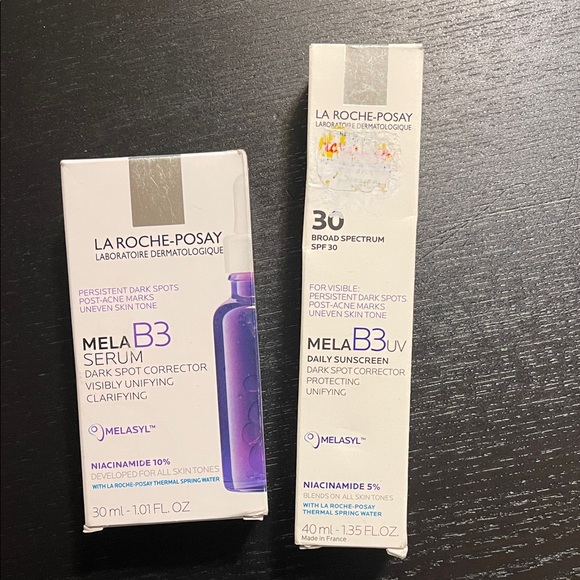 la roche-posay Other - La Roche-Posay Mela B3 Serum & Sunscreen - Purple/White Packaging